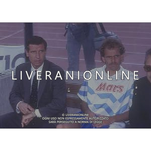 RETROSPETTIVA ALBERTO BIGON CALCIATORE E ALLENATORE NELLA FOTO ALBERTO BIGON ALLENATORE NAPOLI CON ALEMAO AG ALDO LIVERANI SAS