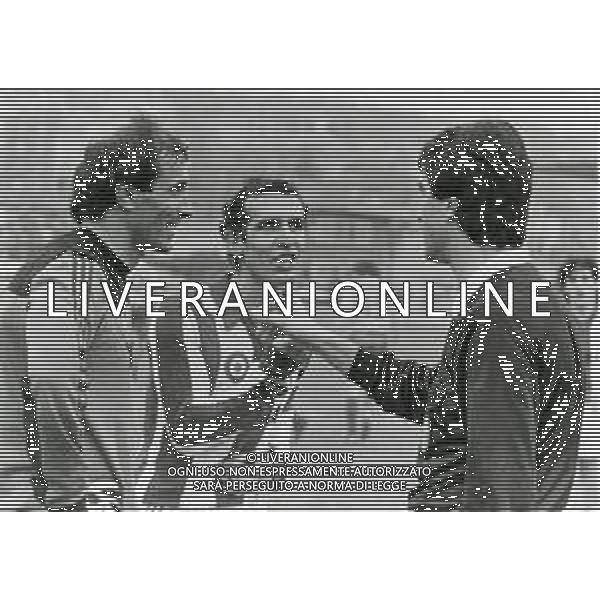 RETROSPETTIVA ALBERTO BIGON CALCIATORE E ALLENATORE NELLA FOTO ALBERTO BIGON CON LA MAGLIA DEL VICENZA CALCIO AG ALDO LIVERANI SAS