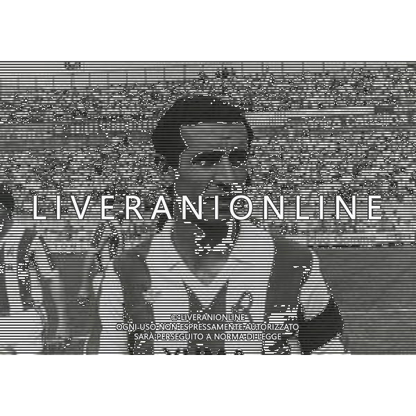 RETROSPETTIVA ALBERTO BIGON CALCIATORE E ALLENATORE NELLA FOTO ALBERTO BIGON CON LA MAGLIA DEL VICENZA CALCIO AG ALDO LIVERANI SAS
