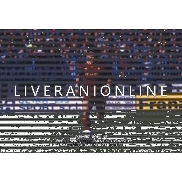 RETROSPETTIVA LUIGI GARZJA CALCIATORE NELLA FOTO LUIGI GARZJA CON LA MAGLIA DELLA ROMA CALCIO AG ALDO LIVERANI SAS