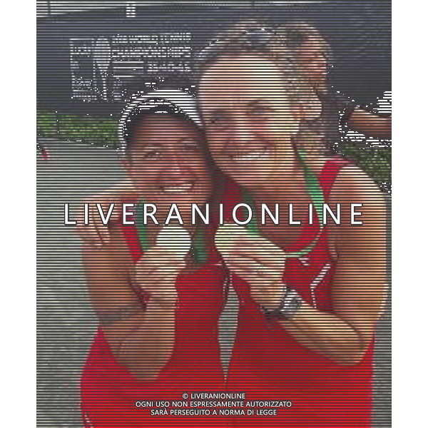 SABATO 3 NOVEMBRE 2018 NELLA FOTO DA SINISTRA SILVIA SANNA E VALENTINA PADULA VINCONO NEL DOPPIO FEMMINILE IL TITOLO MONDIALE DI TENNIS OVER 45 A MIAMI FOTO GIANNI SANNA-AG ALDO LIVERANI SAS