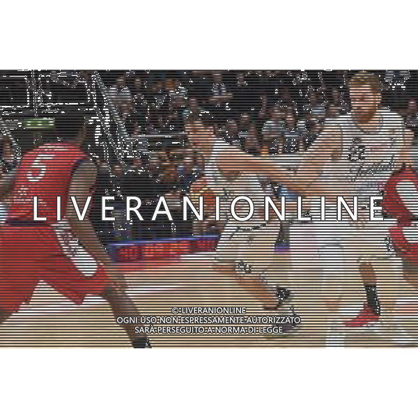 FORTITUDO BOLOGNA - POMPEA MANTOVA, Campionato Basket Serie A2 - 03.11.2018 NELLA FOTO Anthony Morse (di spalle) - Guido Rosselli e Giovanni Pini ©OPTIMAFOTO / AGENZIA ALDO LIVERANI SAS