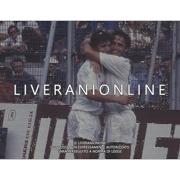 RETROSPETTIVA DANIEL BERTONI CALCIATORE NELLA FOTO DANIEL BERTONI CON GIANCARLO ANTOGNONI AG ALDO LIVERANI SAS