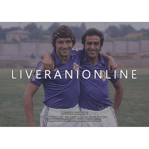 RETROSPETTIVA DANIEL BERTONI CALCIATORE NELLA FOTO DANIEL BERTONI CON CLAUDIO DESOLATI AG ALDO LIVERANI SAS