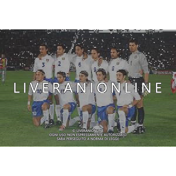 03-09-2000 QUALIFICAZIONI AI MONDIALI- BUDAPEST NEPSTADION UNGHERIA ITALIA 2-2 NELLA FOTO FORMAZIONE ITALIA DA SIN. I PIEDI PAOLO MALDINI-MARK IULIANO-ALESSANDRO NESTA-FILIPPO INZAGHI-STEFANO FIORE-FRANCESCO TOLDO SED DA SIN.FRANCESCO TOTTI-ALESSANDRO DEL PIERO-FABIO CANNAVARO-DEMETRO ALBERTINI E GIANLUCA ZAMBROTTA AG ALDO LIVERANI SAS