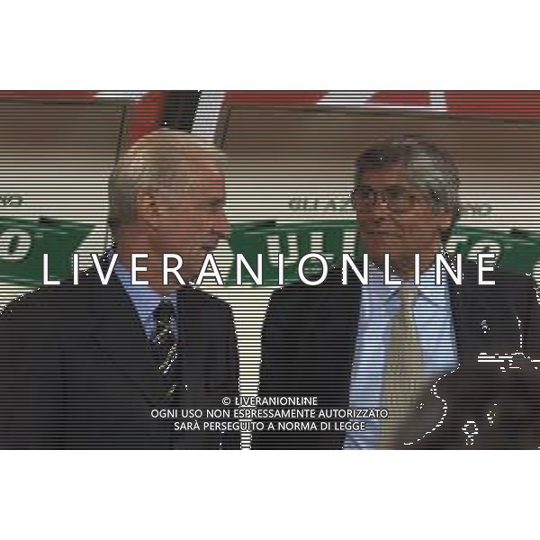 03-09-2000 QUALIFICAZIONI AI MONDIALI- BUDAPEST NEPSTADION UNGHERIA ITALIA 2-2 NELLA FOTO GIOVANNI TRAPATTONI CON LUCIANO NIZZOLA AG ALDO LIVERANI SAS