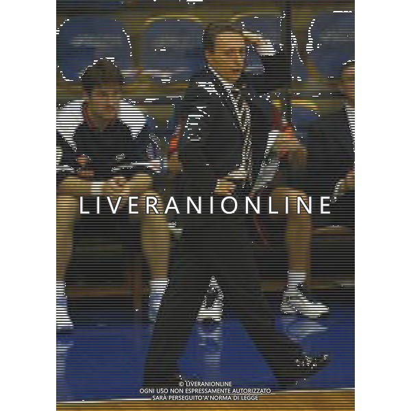 2003 MILANO CAMPIONATO DI BASKET BREIL MILANO LOTTOMATICA ROMA NELLA FOTO PIERO BUCCHI ALLENATORE LOTTOMATICA ROMA AG ALDO LIVERANI SAS