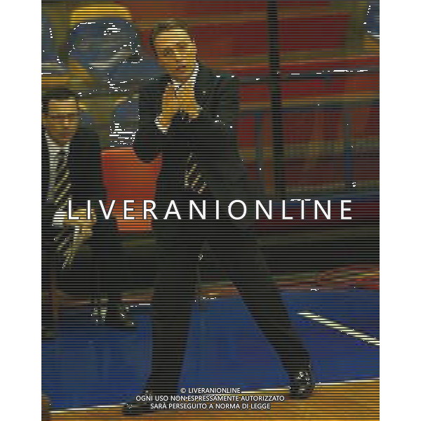 2003 MILANO CAMPIONATO DI BASKET BREIL MILANO LOTTOMATICA ROMA NELLA FOTO PIERO BUCCHI ALLENATORE LOTTOMATICA ROMA AG ALDO LIVERANI SAS