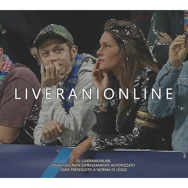 UEFA Champions League 2018/2019 Group Stage B Milano - 06.11.2018 Inter-Barcellona Nella Foto: valentino rossi in tribuna con la fidanzata Francesca Sofia Novello /Ph.Vitez-Ag. Aldo Liverani