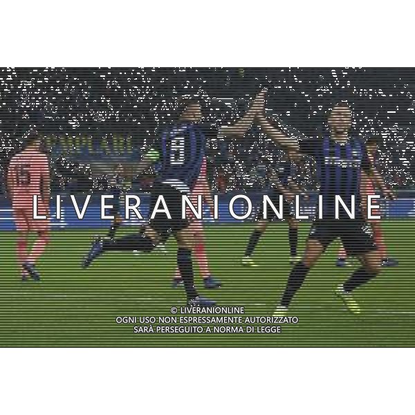 UEFA Champions League 2018/2019 Group Stage B Milano - 06.11.2018 Inter-Barcellona Nella Foto: esultanza dopo il gol di mauro icardi con ivan perisic /Ph.Vitez-Ag. Aldo Liverani