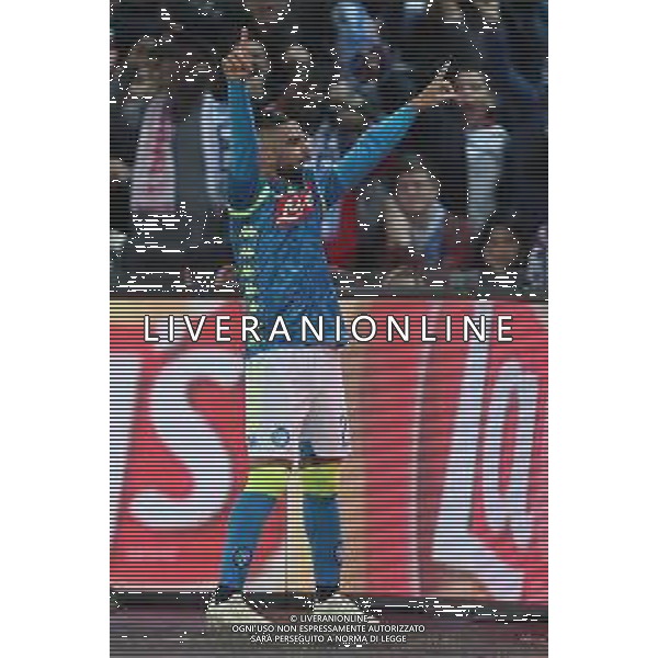 06-11-2018 NAPOLI PSG CHAMPIONS LEAGUE NELLA FOTO: LORENZO INSIGNE ESULTANZA FOTO MOSCA/AG.ALDO LIVERANI