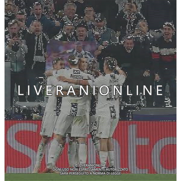 UEFA Champions League 2018/2019 Group Stage H Torino - 07.11.2018 Juventus-Manchester United Nella Foto: esultanza dopo il gol di cristiano ronaldo - abbraccio /Ph.Vitez-Ag. Aldo Liverani