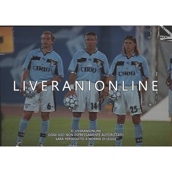 20-08-1999 ROMA -LAZIO RIVER PLATE AMICHEVOLE NELLA FOTO NESTOR SENSINI-DIEGO SIMEONE-MATIAS ALMEYDA AG ALDO LIVERANI SAS