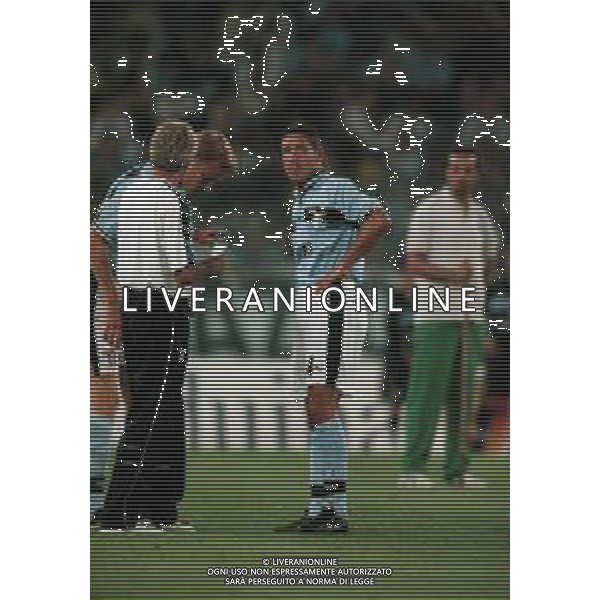 20-08-1999 ROMA -LAZIO RIVER PLATE AMICHEVOLE NELLA FOTO SVEN GORAN ERIKSSON CON KENNET ANDERSSON E DIEGO SIMEONE AG ALDO LIVERANI SAS