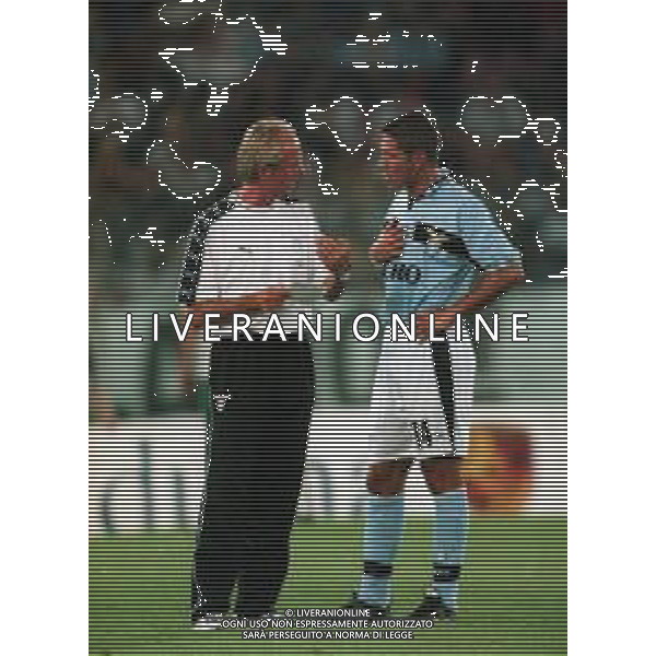 20-08-1999 ROMA -LAZIO RIVER PLATE AMICHEVOLE NELLA FOTO SVEN GORAN ERIKSSON E DIEGO SIMEONE AG ALDO LIVERANI SAS