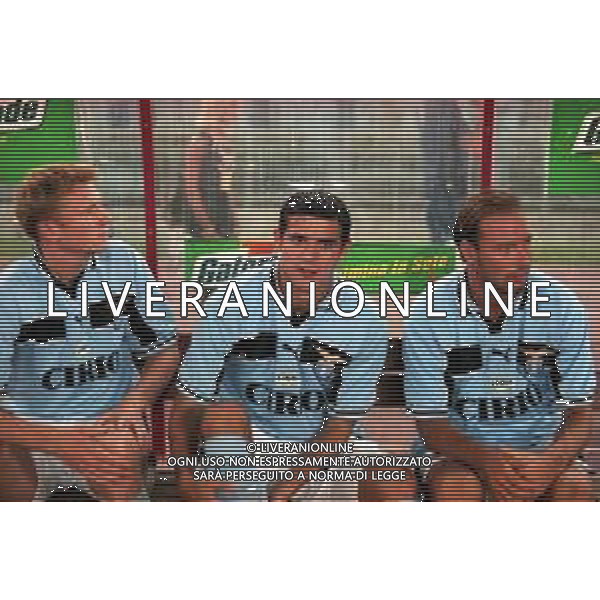 20-08-1999 ROMA -LAZIO RIVER PLATE AMICHEVOLE NELLA FOTO KENNET ANDERSSON-DEJAN STANKOVIC-DARIO MARCOLIN AG ALDO LIVERANI SAS
