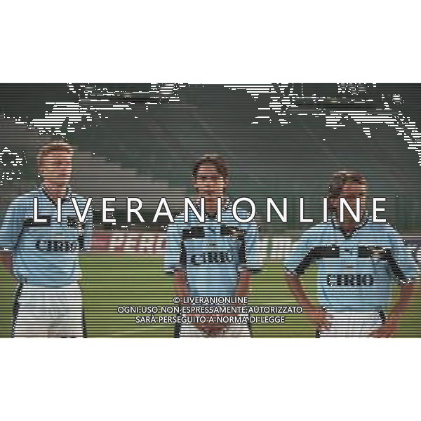 20-08-1999 ROMA -LAZIO RIVER PLATE AMICHEVOLE NELLA FOTO KENNET ANDERSSON-SIMONE INZAGHI E ROBERTO MANCINI AG ALDO LIVERANI SAS