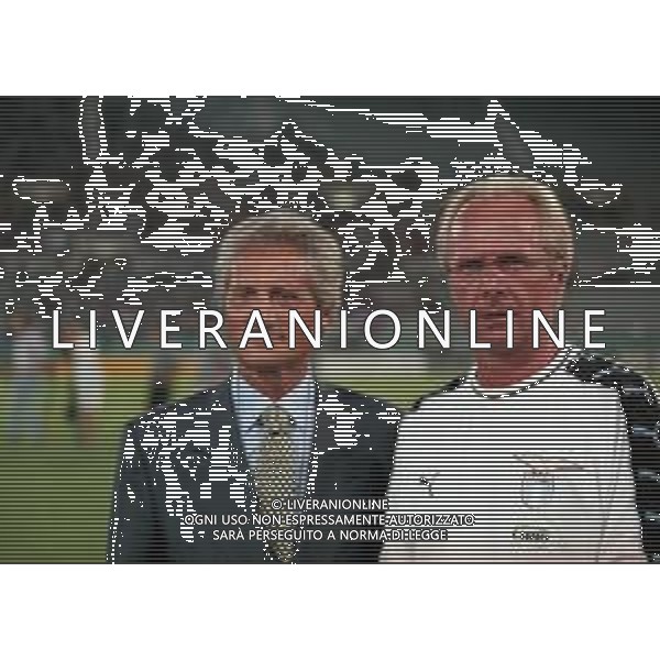 20-08-1999 ROMA -LAZIO RIVER PLATE AMICHEVOLE NELLA FOTO SERGIO CRAGNOTTI PRESIDENTE LAZIO CALCIO CON SVEN GORAN ERIKSSON AG ALDO LIVERANI SAS