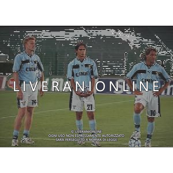 20-08-1999 ROMA -LAZIO RIVER PLATE AMICHEVOLE NELLA FOTO KENNET ANDERSOON-SIMONE INZAGHI E ROBERTO MANCINI AG ALDO LIVERANI SAS