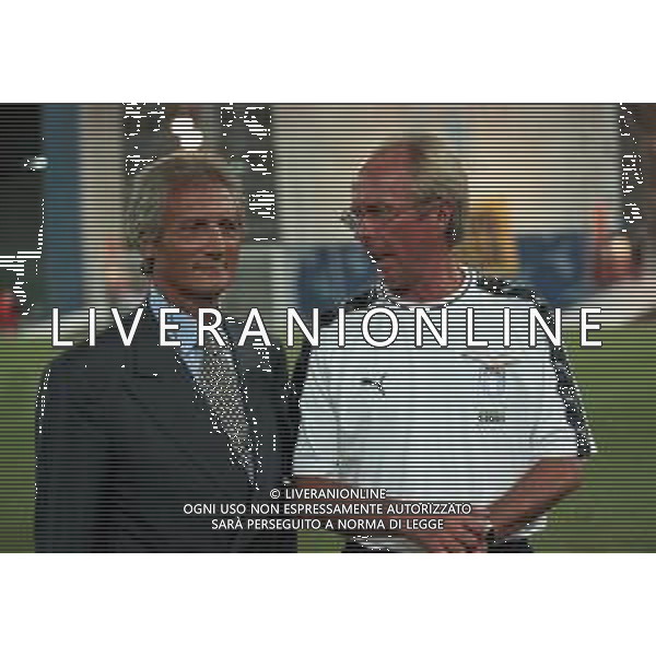 20-08-1999 ROMA -LAZIO RIVER PLATE AMICHEVOLE NELLA FOTO SERGIO CRAGNOTTI PRESIDENTE LAZIO CALCIO CON SVEN GORAN ERIKSSON AG ALDO LIVERANI SAS