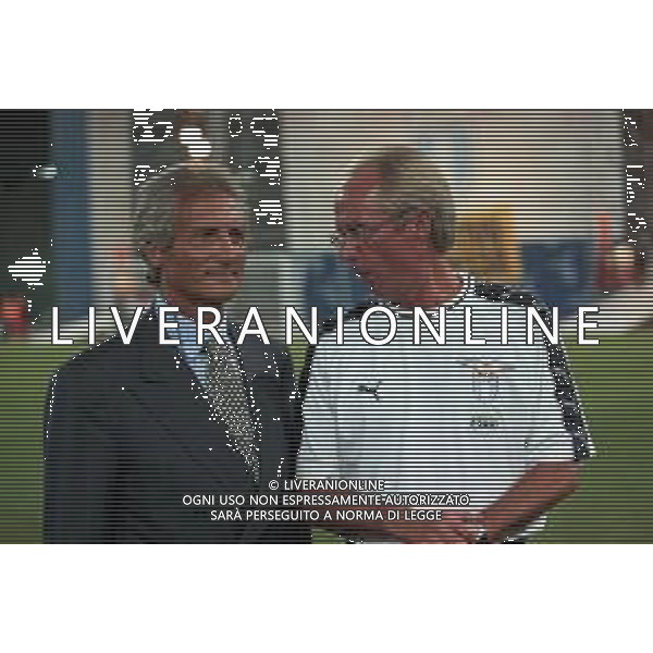 20-08-1999 ROMA -LAZIO RIVER PLATE AMICHEVOLE NELLA FOTO SERGIO CRAGNOTTI PRESIDENTE LAZIO CALCIO CON SVEN GORAN ERIKSSON AG ALDO LIVERANI SAS