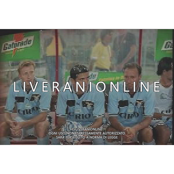 20-08-1999 ROMA -LAZIO RIVER PLATE AMICHEVOLE NELLA FOTO KENNET ANDERSSON-DEJAN STANKOVIC-NESTOR SENSINI AG ALDO LIVERANI SAS