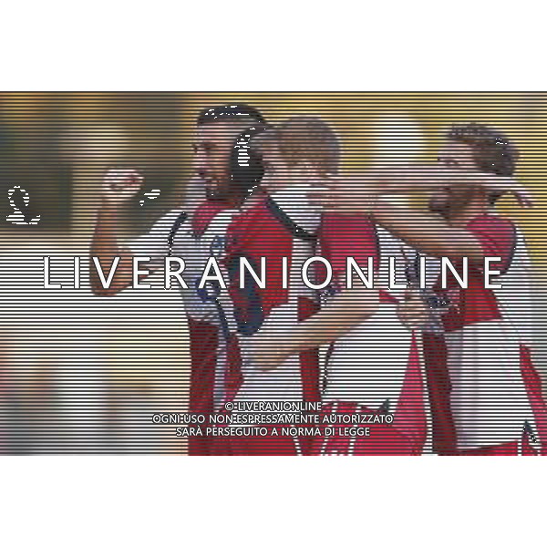 RIMINI - FERMANA Campionato di calcio serie C girone B 11/11/2018 nella foto: esultanza dei giocatori del rimini a fine gara ©Claudio Zamagni/Agenzia Aldo Liverani / AGENZIA ALDO LIVERANI SAS/ AGENZIA ALDO LIVERANI SAS