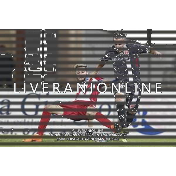 VIS PESARO - MONZA Campionato di calcio serie C girone B 11/11/2018 nella foto: D’Errico Andrea (Monza 1912) Petrucci Andrea (vis pesaro) ©Claudio Zamagni/Agenzia Aldo Liverani