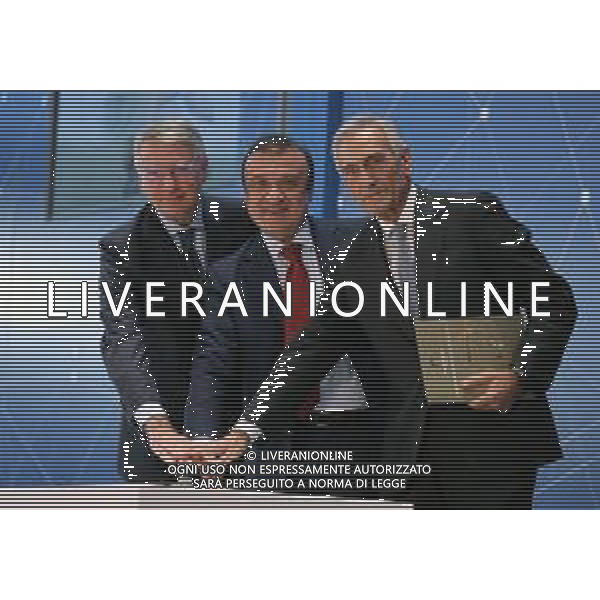 27esima edizione della Panchina d\'oro 2018 Firenze - 12.11.2018 Nella Foto:Gabriele Gravina presenta il francobollo commemorativo per i 60 anni di Coverciano /Ph.Vitez-Ag. Aldo Liverani