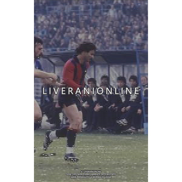 RETROSPETTIVA SALVATORE GARRITANO CALCIATORE NELLA FOTO SALVATORE GARRITANO CON LA MAGLIA DEL BOLOGNA AG ALDO LIVERANI SAS