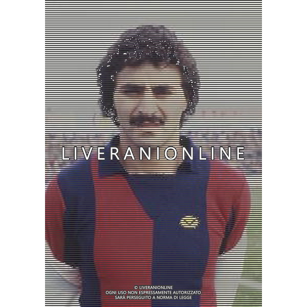 RETROSPETTIVA SALVATORE GARRITANO CALCIATORE NELLA FOTO SALVATORE GARRITANO CON LA MAGLIA DEL BOLOGNA AG ALDO LIVERANI SAS