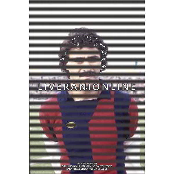 RETROSPETTIVA SALVATORE GARRITANO CALCIATORE NELLA FOTO SALVATORE GARRITANO CON LA MAGLIA DEL BOLOGNA AG ALDO LIVERANI SAS
