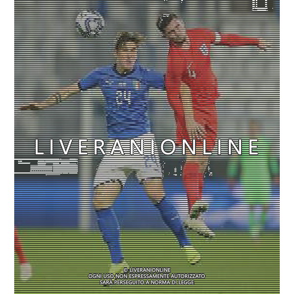 Amichevole Ferrara - 15.11.2018 Italia-Inghilterra U21 Nella Foto: nicolo\' zaniolo - Lewis Cook /Ph.Vitez-Ag. Aldo Liverani