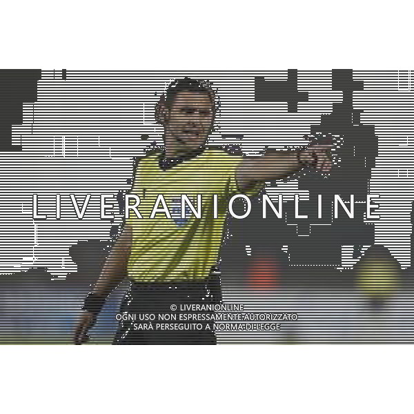 UEFA Nations League D gruppo 2 San Marino - Moldavia 15/11/2018 nella foto: l\'arbitro Georgios Kominis ©Claudio Zamagni/Agenzi Aldo Liverani s.a.s. referee Georgios Kominis during UEFA Nations League Group Stage D - group 2 between San Marino and Moldova at San Marino Olympic Stadium on November 15 2018 photo credit by Claudio Zamagni/Aldo Liverani Photo Agency