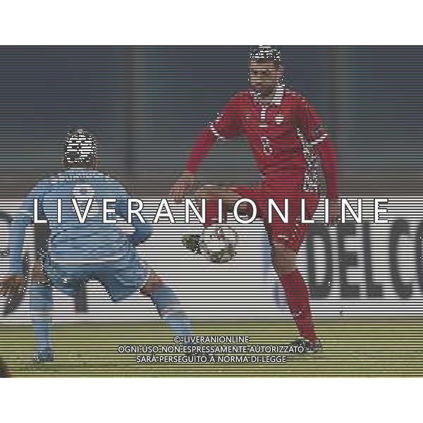 UEFA Nations League D gruppo 2 San Marino - Moldavia 15/11/2018 nella foto: Alexandru Gatcan (Moldova) Golinucci Enrico (San Marino) ©Claudio Zamagni/Agenzi Aldo Liverani s.a.s. Alexandru Gatcan (Moldova) Golinucci Enrico (San Marino) during UEFA Nations League Group Stage D - group 2 between San Marino and Moldova at San Marino Olympic Stadium on November 15 2018 photo credit by Claudio Zamagni/Aldo Liverani Photo Agency