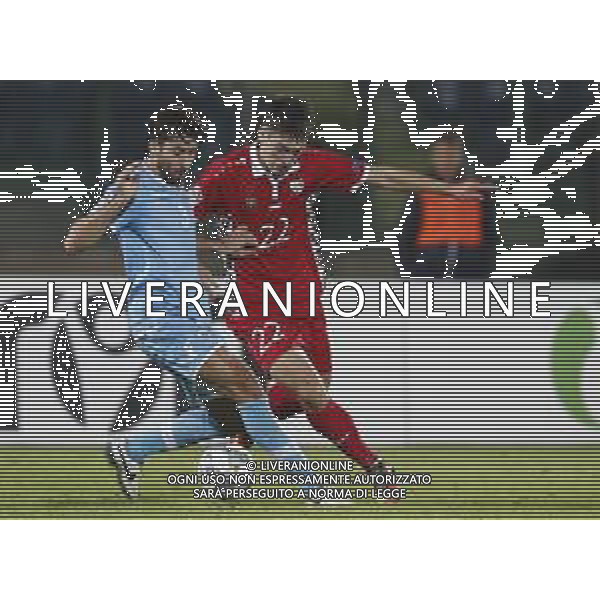 UEFA Nations League D gruppo 2 San Marino - Moldavia 15/11/2018 nella foto: Ion Nicolaescu (Moldova) Palazzi Mirko (San Marino) ©Claudio Zamagni/Agenzi Aldo Liverani s.a.s. Ion Nicolaescu (Moldova) Palazzi Mirko (San Marino) during UEFA Nations League Group Stage D - group 2 between San Marino and Moldova at San Marino Olympic Stadium on November 15 2018 photo credit by Claudio Zamagni/Aldo Liverani Photo Agency
