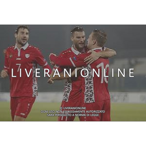 UEFA Nations League D gruppo 2 San Marino - Moldavia 15/11/2018 nella foto: Eslutanza moldavia ©Claudio Zamagni/Agenzi Aldo Liverani s.a.s. moldova celebrates after scoring a goal during UEFA Nations League Group Stage D - group 2 between San Marino and Moldova at San Marino Olympic Stadium on November 15 2018 photo credit by Claudio Zamagni/Aldo Liverani Photo Agency
