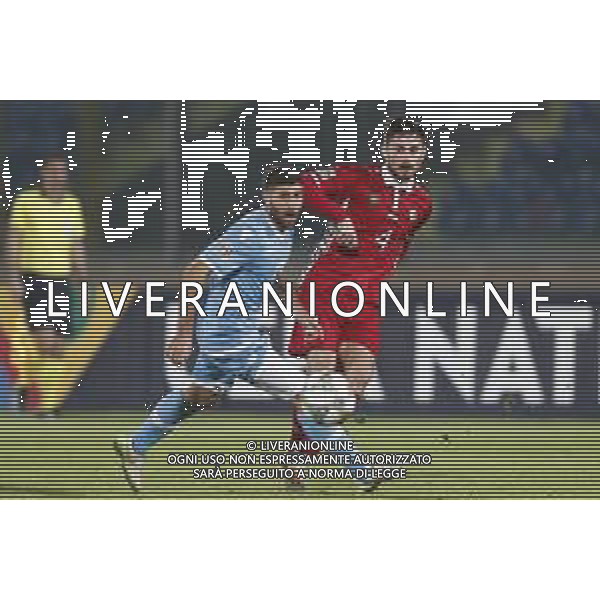 UEFA Nations League D gruppo 2 San Marino - Moldavia 15/11/2018 nella foto: Catalin Carp (Moldova) Golinucci Alessandro (San Marino) ©Claudio Zamagni/Agenzi Aldo Liverani s.a.s. Catalin Carp (Moldova) Golinucci Alessandro (San Marino) during UEFA Nations League Group Stage D - group 2 between San Marino and Moldova at San Marino Olympic Stadium on November 15 2018 photo credit by Claudio Zamagni/Aldo Liverani Photo Agency