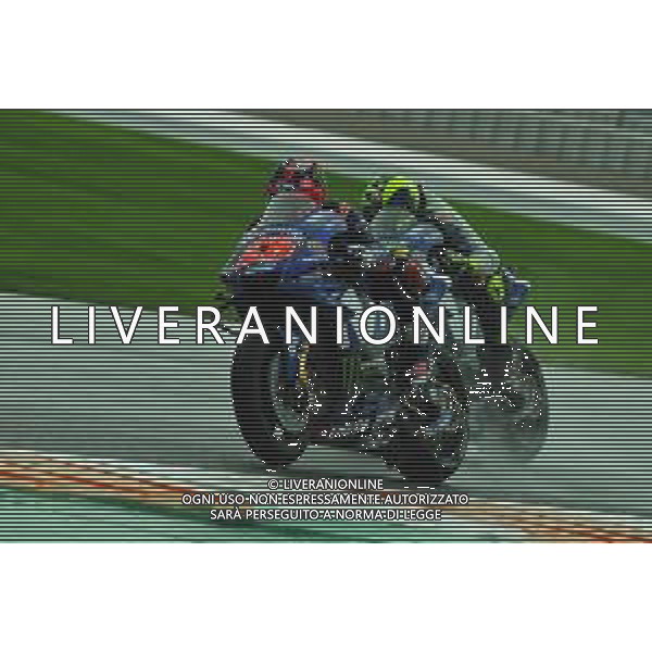 VALENCIA, MOTOGP, PROVE LIBERE, 16-11-2018, GRAN PREMIO DELLA COMUNITA\' VALENCIANA. NELLA FOTO: MAVERICK VINALES VS VALENTINO ROSSI ©IEMMI / AGENZIA ALDO LIVERANI SAS