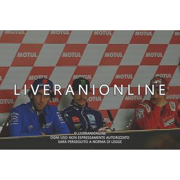 VALENCIA, MOTOGP,CONFERENZA POST QUALIFICHE, 17-11-2018, GRAN PREMIO DELLA COMUNITA\' VALENCIANA. NELLA FOTO: ALEX RINS-MAVERICK VINALES-ANDREA DOVIZIOSO ©IEMMI / AGENZIA ALDO LIVERANI SAS