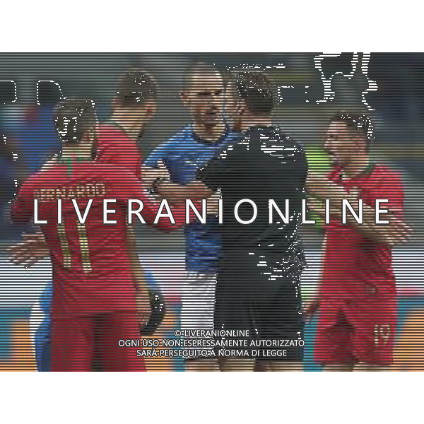 UEFA Nations League A Group 3 Milano - 17.11.2018 Italia-Portogallo Nella Foto:bonucci protesta /Ph.Vitez-Ag. Aldo Liverani