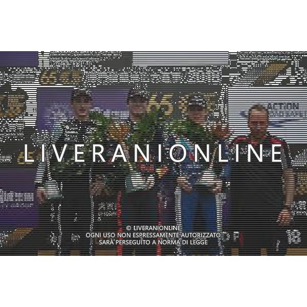 1st place 1 Daniel TICKTUM, GBR, Motopark Academy Dallara-Volkswagen , 2nd place 2 Joel ERIKSSON, SWE, Motopark Academy Dallara-Volkswagen and 19 Sacha FENESTRAZ, FRA, Carlin Dallara-Volkswagen 65th Macau Grand Prix. 15-18.11.2018. FIA Formula 3 World Cup Macau, Macau, China / AGENZIA ALDO LIVERANI SAS - ITALY ONLY EDITORIAL USE ONLY
