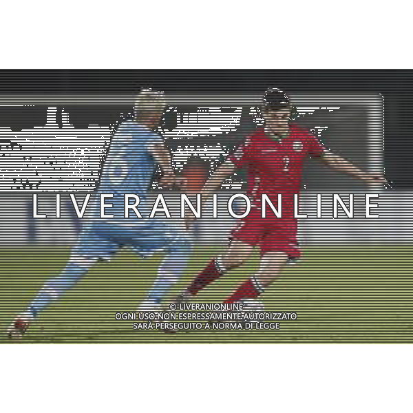 UEFA Nations League D gruppo 2 San Marino - Bielorussia 18/11/2018 nella foto: Stanislav Dragun (Bielorussia - Belarus) Rinaldi Danilo (San Marino) ©Claudio Zamagni/Agenzi Aldo Liverani s.a.s. Stanislav Dragun (Bielorussia - Belarus) Rinaldi Danilo (San Marino) during UEFA Nations League Group Stage D - group 2 between San Marino and Belarus at San Marino Olympic Stadium on November 18 2018 photo credit by Claudio Zamagni/Aldo Liverani Photo Agency / AGENZIA ALDO LIVERANI SAS