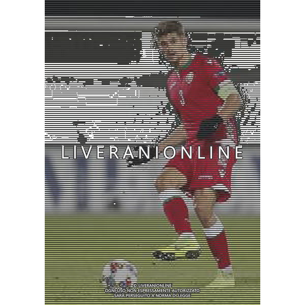 UEFA Nations League D gruppo 2 San Marino - Bielorussia 18/11/2018 nella foto: Aleksandr Martynovic (Bielorussia - Belarus) ©Claudio Zamagni/Agenzi Aldo Liverani s.a.s. Aleksandr Martynovic (Bielorussia - Belarus) during UEFA Nations League Group Stage D - group 2 between San Marino and Belarus at San Marino Olympic Stadium on November 18 2018 photo credit by Claudio Zamagni/Aldo Liverani Photo Agency / AGENZIA ALDO LIVERANI SAS