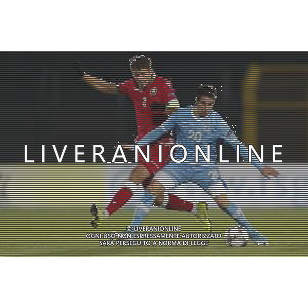 UEFA Nations League D gruppo 2 San Marino - Bielorussia 18/11/2018 nella foto: Hirsch José (San Marino) Aleksandr Martynovic (Bielorussia - Belarus) ©Claudio Zamagni/Agenzi Aldo Liverani s.a.s. Hirsch José (San Marino) Aleksandr Martynovic (Bielorussia - Belarus) during UEFA Nations League Group Stage D - group 2 between San Marino and Belarus at San Marino Olympic Stadium on November 18 2018 photo credit by Claudio Zamagni/Aldo Liverani Photo Agency / AGENZIA ALDO LIVERANI SAS