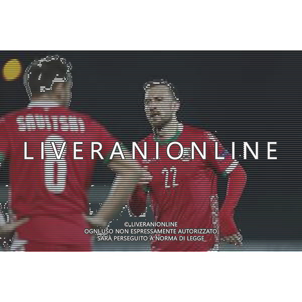 UEFA Nations League D gruppo 2 San Marino - Bielorussia 18/11/2018 nella foto: Igor Stasevich (Bielorussia - Belarus) Pavel Savitski (Bielorussia - Belarus) ©Claudio Zamagni/Agenzi Aldo Liverani s.a.s. Igor Stasevich (Bielorussia - Belarus) Pavel Savitski (Bielorussia - Belarus) during UEFA Nations League Group Stage D - group 2 between San Marino and Belarus at San Marino Olympic Stadium on November 18 2018 photo credit by Claudio Zamagni/Aldo Liverani Photo Agency / AGENZIA ALDO LIVERANI SAS