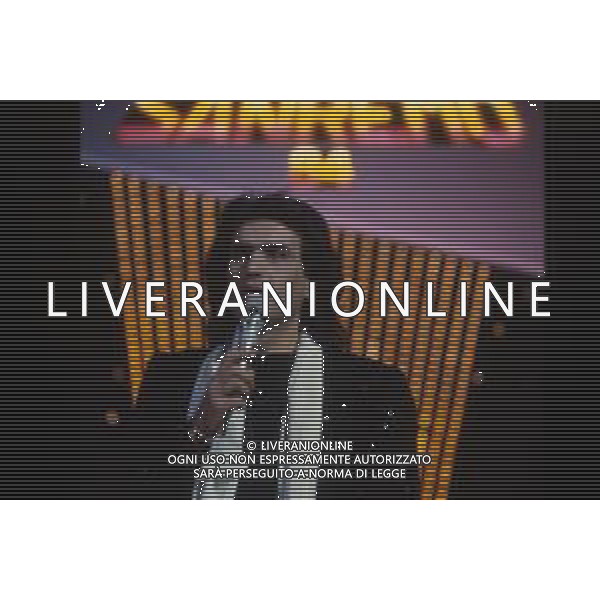 RETROSPETTIVA TOTO CUTUGNO CANTANTE 1984 NELLA FOTO TOTO CUTUGNO AL FESTIVAL DI SANREMO AG ALDO LIVERANI SAS