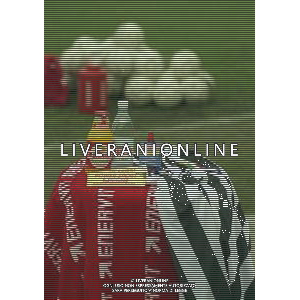 1995-1996 ALLENAMENTO JUVENTUS CALCIO NELLA FOTO PRODOTTI ENERVIT CON MAGLIA DELLA JUVENTUS AG ALDO LIVERANI SAS