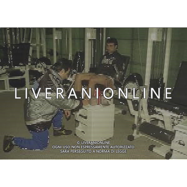 1995-1996 ALLENAMENTO JUVENTUS CALCIO NELLA FOTO VENTRONE GIAMPIERO CON ANGELO PERUZZI AG ALDO LIVERANI SAS