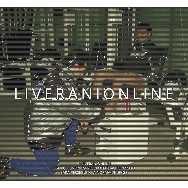 1995-1996 ALLENAMENTO JUVENTUS CALCIO NELLA FOTO VENTRONE GIAMPIERO CON ANGELO PERUZZI AG ALDO LIVERANI SAS